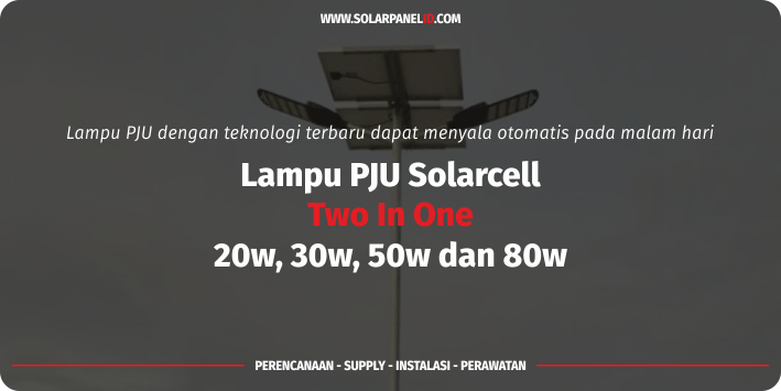jual lampu pju solarcell 2in1 50 w