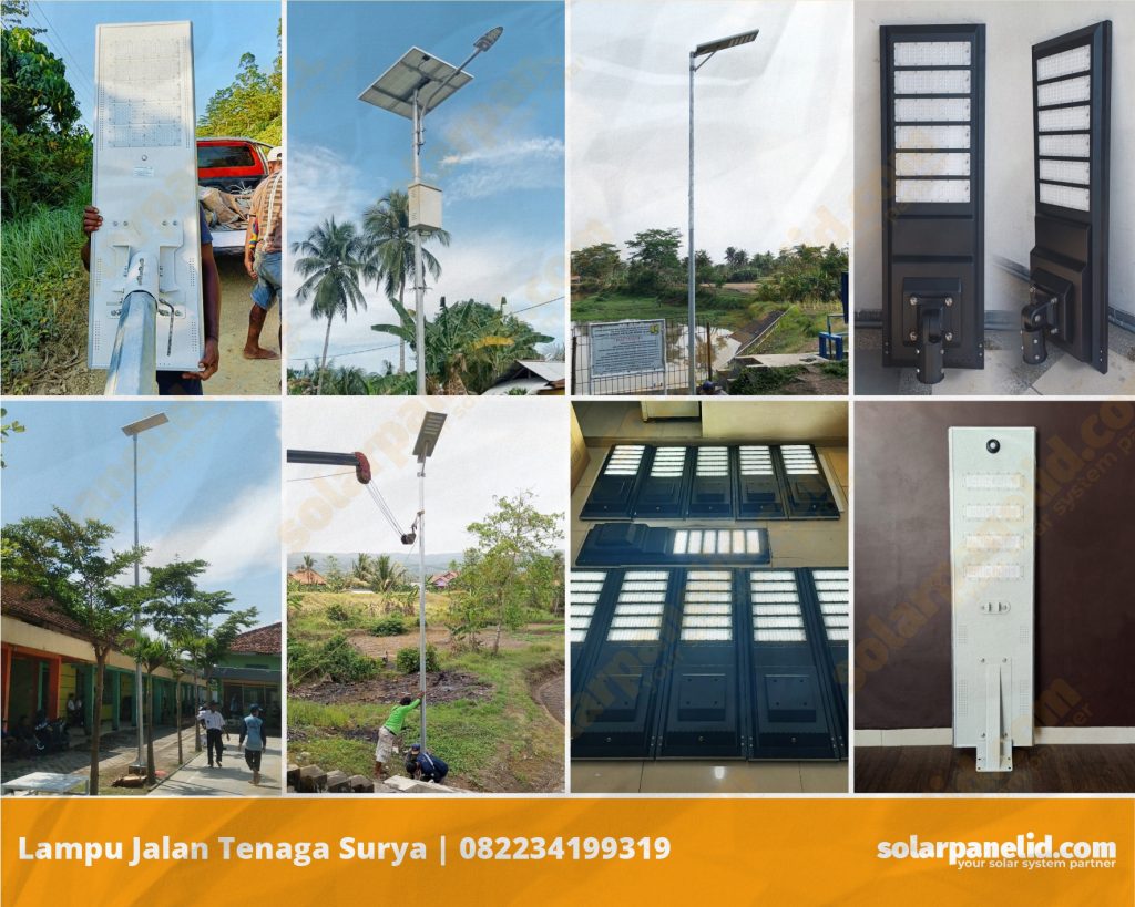 contoh pemasangan lampu jalan tenaga surya Maluku Utara